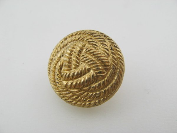 画像1: Plastic Twist Knot Gold Button  (1)