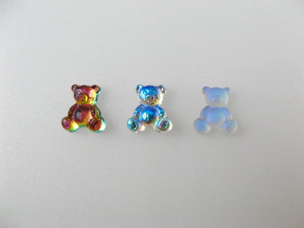 画像1: Vintage Glass Tiny Teddy Bears (1)