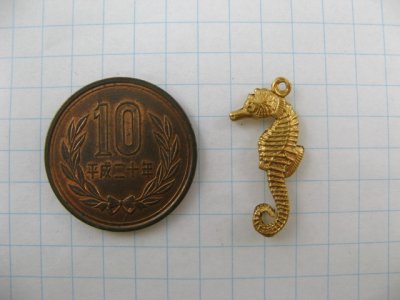 画像1: BRASS 3D-SEAHORSE