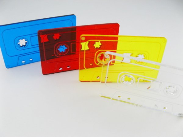 画像1: Laser cut acrylic Cassette Tape (1)