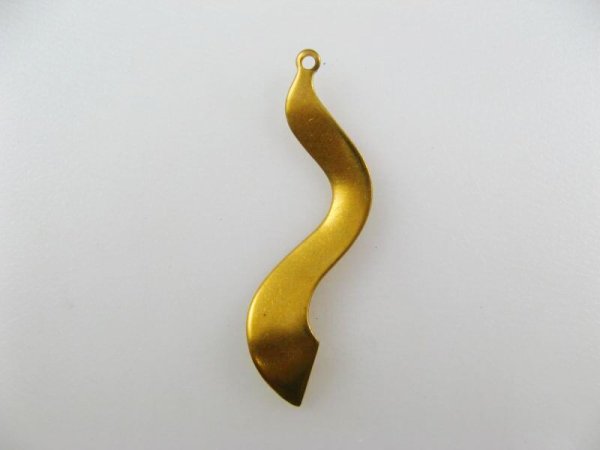 画像1: Brass Curving Drop 2個入り (1)