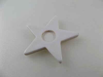 画像2: Vintage White Plastic Star Cabochon