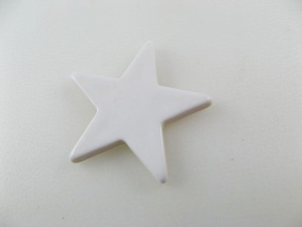 画像1: Vintage White Plastic Star Cabochon (1)