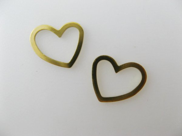 画像1: BRASS Heart Frame 2個いり (1)