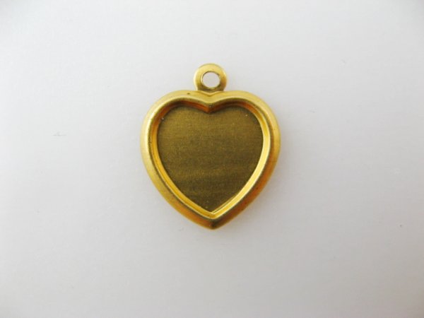 画像1: BRASS Heart Setting 10mm (1)