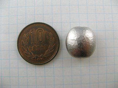 画像1: Vintage Plastic Silver SQ Wrinkle Beads 