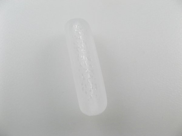 画像1: Vintage Plastic Mat Frost Rec-Tube Beads (1)