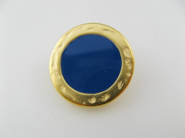 画像1: Metal Round Royal-BL/Gold Button (1)