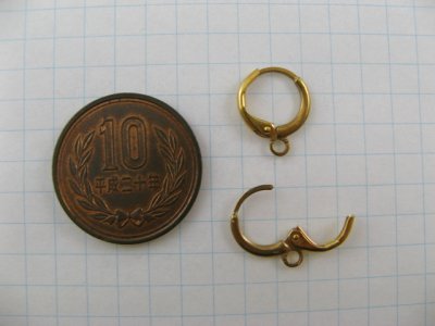 画像1: Brass Leverback Pierce 1ペア