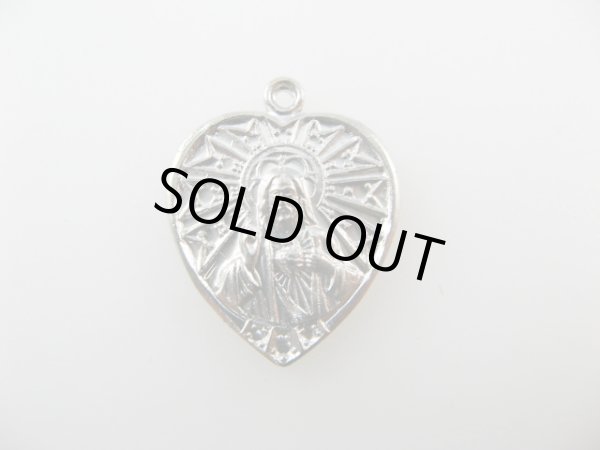 画像1: Silver Jesus Heart Medal (1)