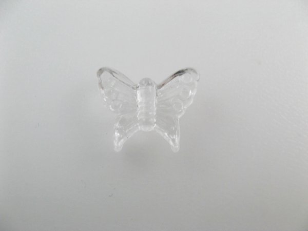 画像1: Vintage Plastic Clear Butterfly Beads (1)