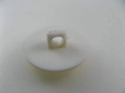 画像2: Plastic White Filigree Flower Button