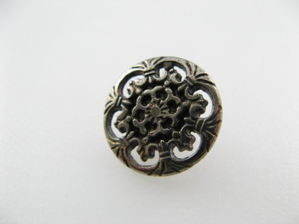 画像1: Metal A/Silver Flower Button (1)
