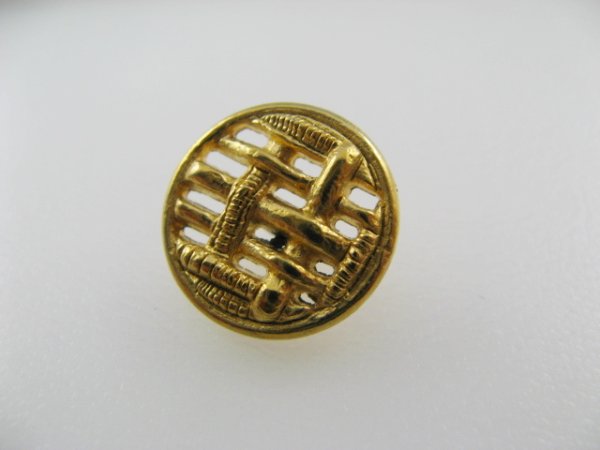 画像1: Metal Gold Basket Weave Button (1)