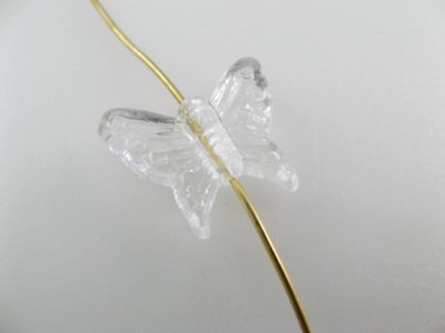 画像2: Vintage Plastic Clear Butterfly Beads