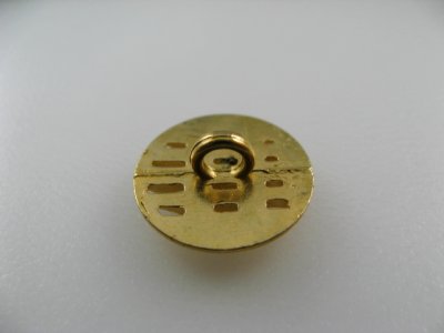 画像2: Metal Gold Basket Weave Button