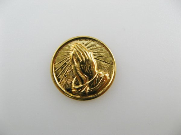 画像1: Vintage Goldplated Prayhands Coin (1)