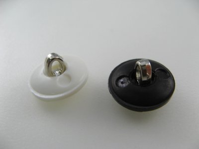 画像2: Plastic Silver Geometric Button