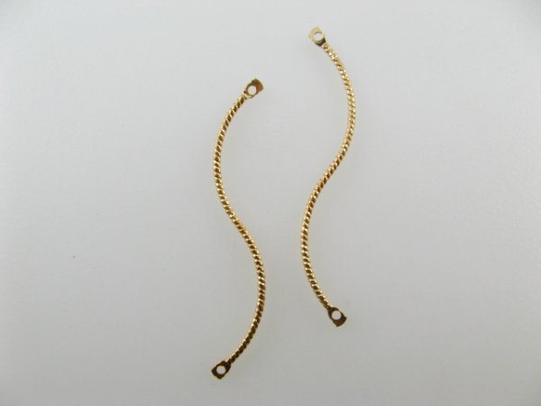 画像1: Goldplated Thin Wave Wire Connector 2本入り (1)