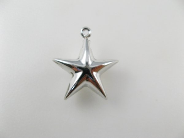 画像1: Vintage Plastic Silver Puffy Star (1)