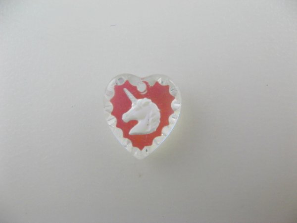 画像1: Unicorn Heart Glass Intaglio Pendant【AB Ver.】 (1)