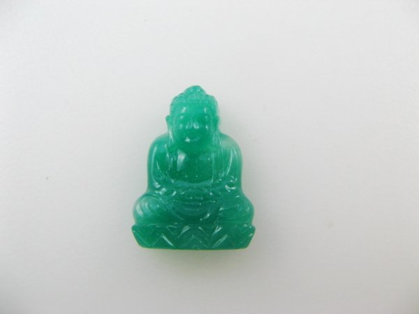 画像1: Vintage Glass Jade "Buddha" Cabochon【II】 (1)