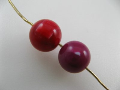 画像2: Vintage Plastic Stone Marble Ball Beads 4個入り