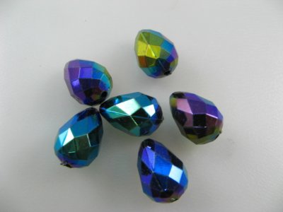 画像3: Vintage Plastic Aurora Drop Beads 4個入り