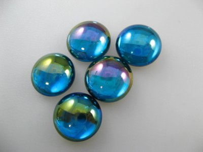 画像2: Vintage Plastic Aurora cabochon 2個いり