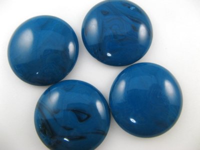 画像2: Vintage Plastic Marble Round Cabochon 29mm