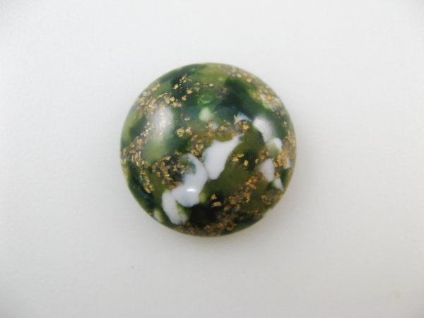 画像1: Vintage Matrix Plastic Round Cabochon 24mm (1)