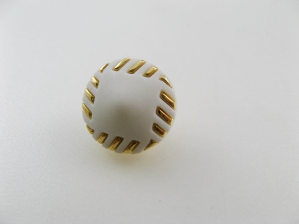 画像1: Plastic Gold+Mat White Dome Button(S) (1)
