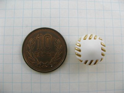 画像1: Plastic Gold+Mat White Dome Button(S)