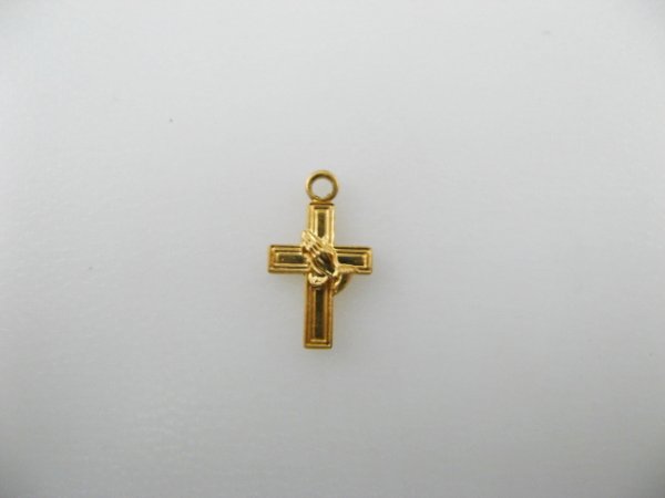 画像1: Brass Tiny Cross with Hand (1)