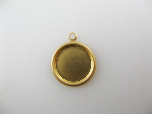 画像1: BRASS Rolled Edge Round Setting 11mm  (1)