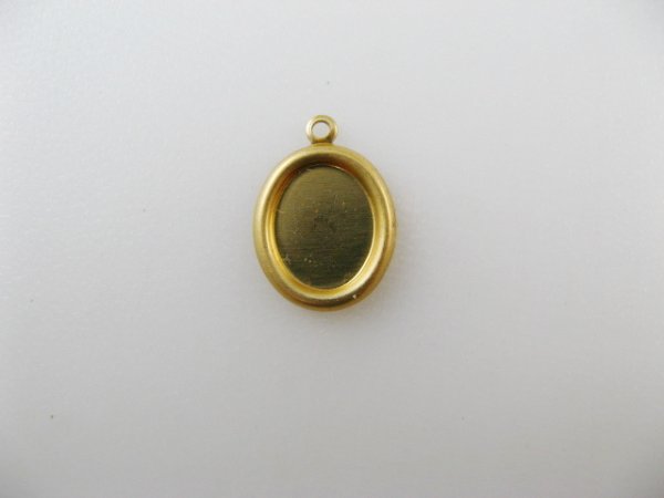 画像1: BRASS Rolled Edge Oval Setting 10x8mm (1)