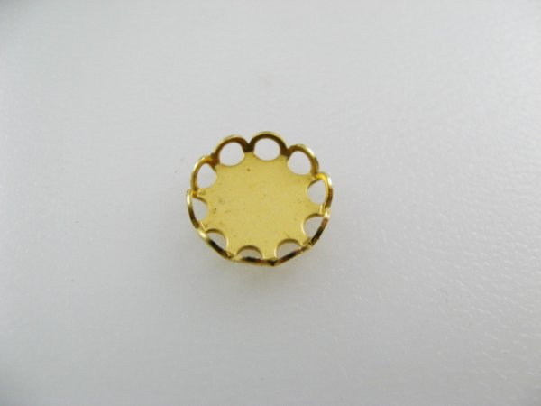 画像1: Brass Round Lace Cups 9mm (1)