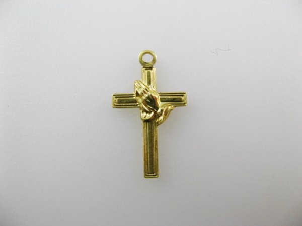 画像1: Brass Cross with Hand (M) (1)