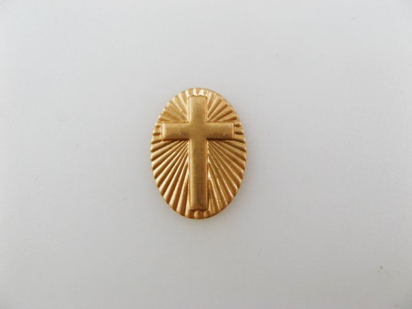 画像1: BRASS Oval【18x13】-Disc Cross (1)