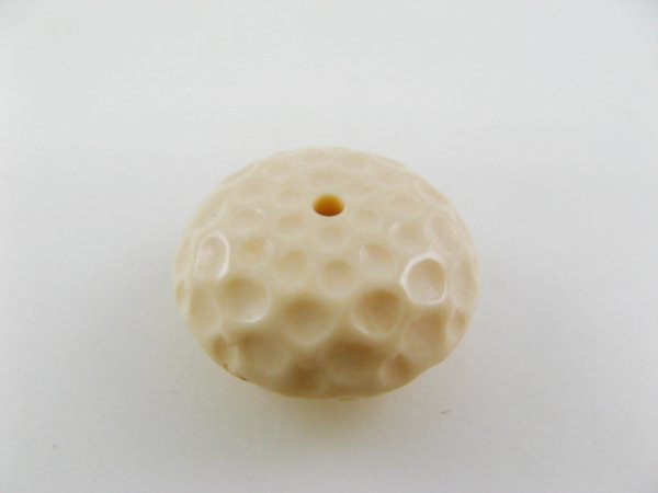 画像1: Vintage Ivory Hammered Spacer Beads(L) (1)