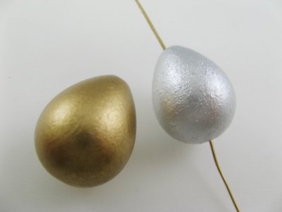 画像2: Vintage Matte Metal drop Beads(L)