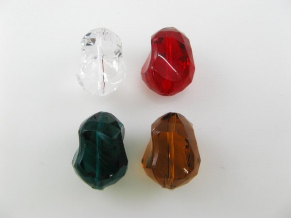 画像1: Vintage Clear Fancy Nugget Beads (1)