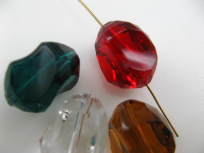 画像2: Vintage Clear Fancy Nugget Beads