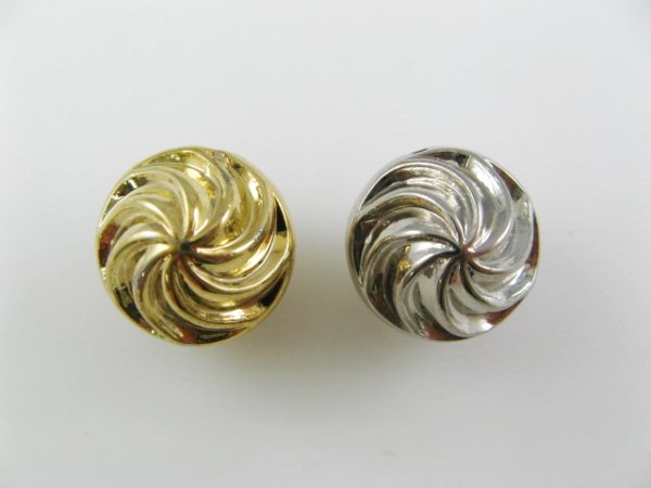 画像1: Vintage Plastic Plated  Swirl Beads (1)