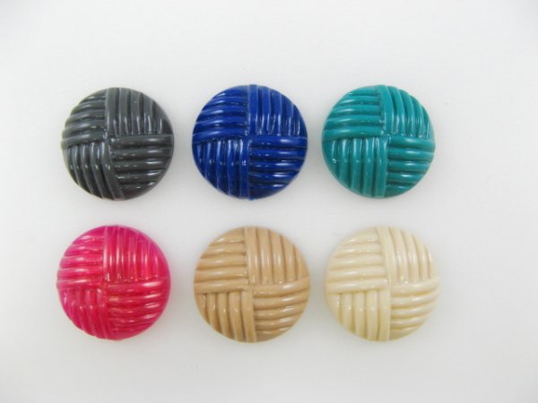 画像1: Vintage Acrylic Round Knot Cabochon (1)