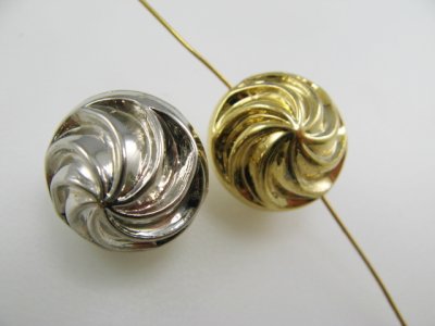 画像2: Vintage Plastic Plated  Swirl Beads