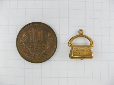 画像1: Brass 3D-HANDBAG charm