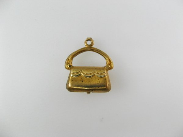 画像1: Brass 3D-HANDBAG charm (1)