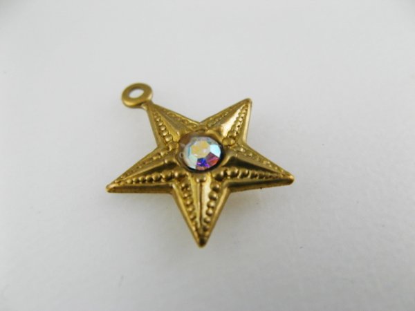 画像1: Brass STAR+AB Stone (1)