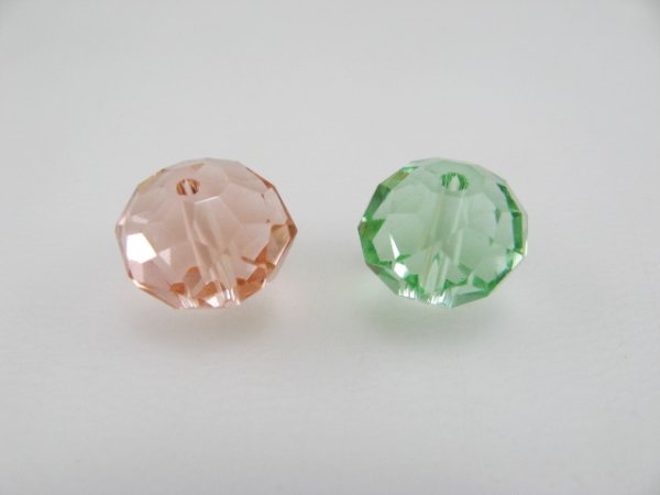 画像1: Vintage Glass Faceted Rondell Beads (1)